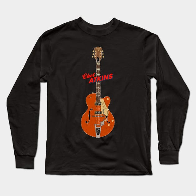 Chet Atkins Gretsch 6120 Electric Guitar Long Sleeve T-Shirt by Daniel Cash Guitar